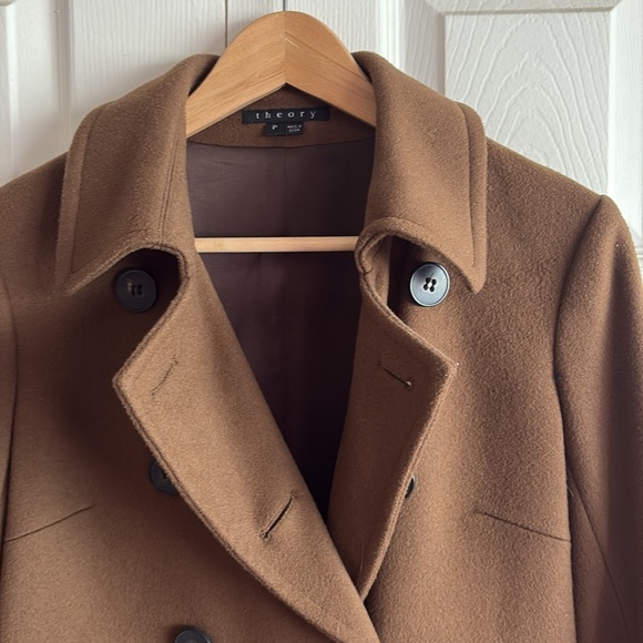 •Theory Virgin Wool Jacket Peacoat - Picture 3 of 8